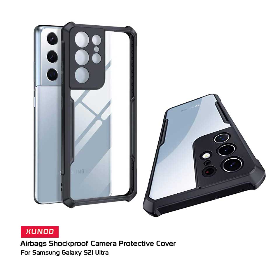 Xundd Airbags Shockproof Camera Protective Cover For Samsung Galaxy S21 Ultra – Black