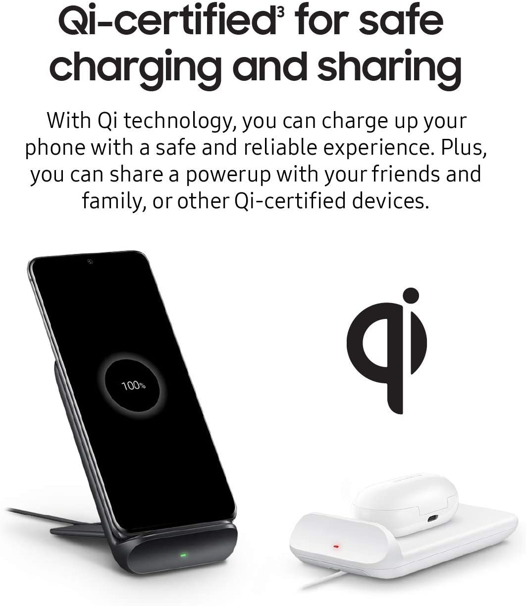 SAMSUNG Electronics Wireless Charger Convertible Qi Certified (Pad/Stand) (Pad/Stand), for Galaxy Buds, Galaxy Phones, - Image 2