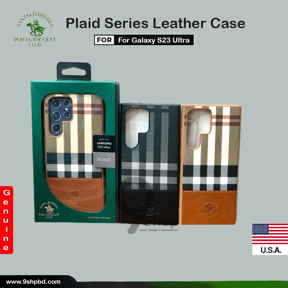 Samsung S23 Ultra Santa Barbara Polo PLAID Premium Leather Case – Season  Made