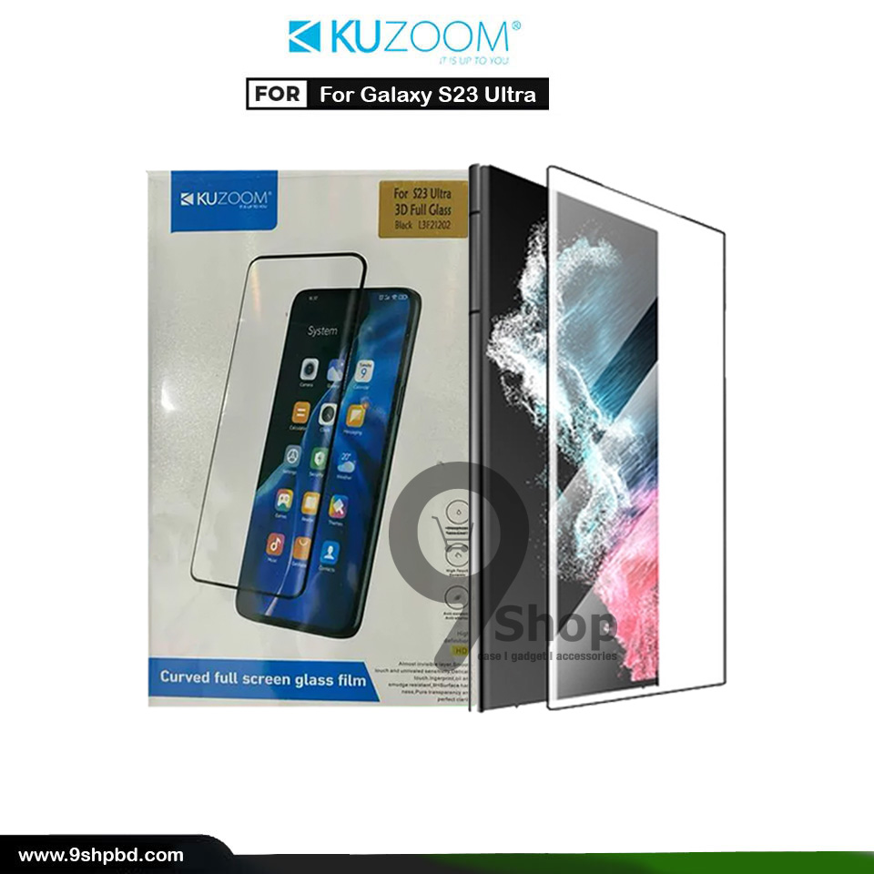 KUZOOM 3D Curved Full Screen Protector for Samsung Galaxy S23 Ultra