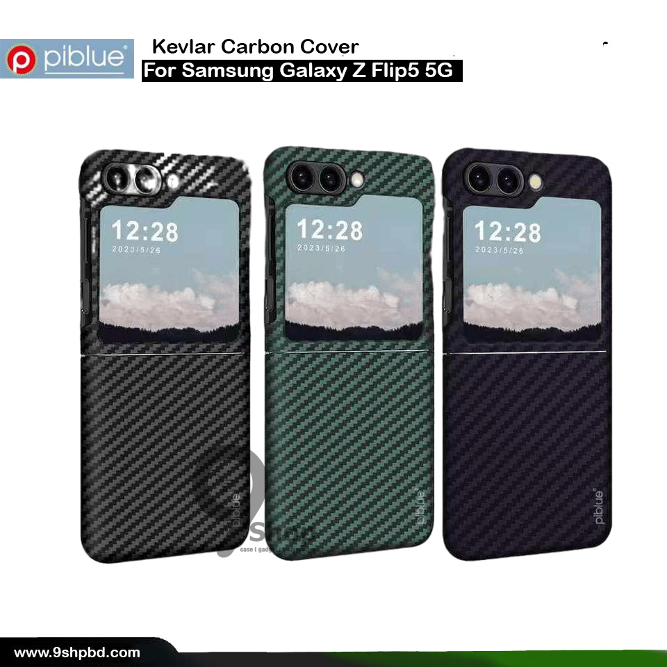 Piblue Kevlar Fiber Protective Cover For Samsung Galaxy Z Flip 5 5G