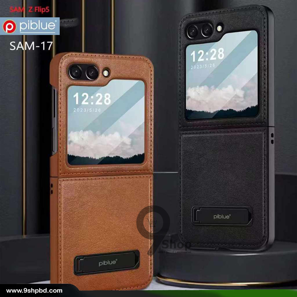 Piblue Leather Protective Cover For Samsung Galaxy Z Flip 5 5G