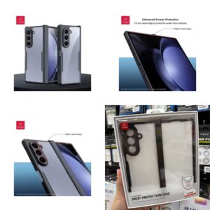 XUNDD Shockproof Slim Soft TPU Protactive Case with Front Screen Protector For Galaxy Fold 3/4/5/6/7