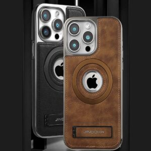 JINDUKA PU Leather Magsafe iPhone Case With Stand