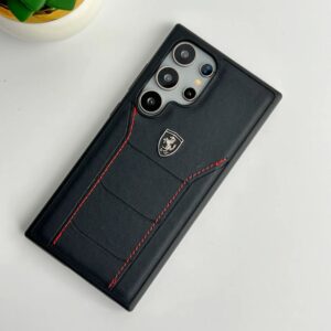 Ferrari Logo Leather Case For Samsung Galaxy S22 Ultra,S23 Ultra,S24 Ultra,S25 Ultra