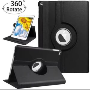 360 Degree rotate Artificial Leather Standing Flip Cover For iPad