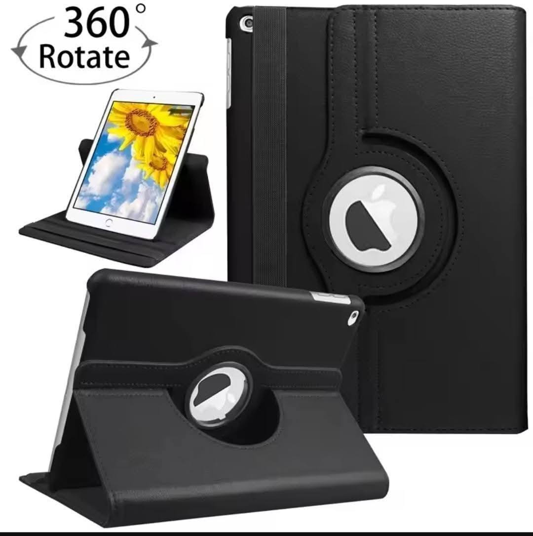 360 Degree rotate Artificial Leather Standing Flip Cover For iPad