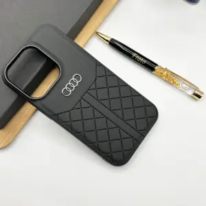 Audi Logo Leather Case For iPhone