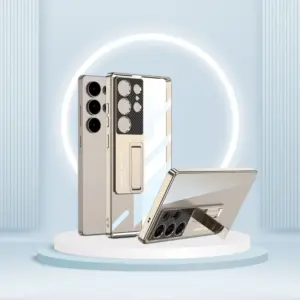 GKK Electroplating PC Hard Shell Invisible Stand Case For Samsung Galaxy S25 Ultra