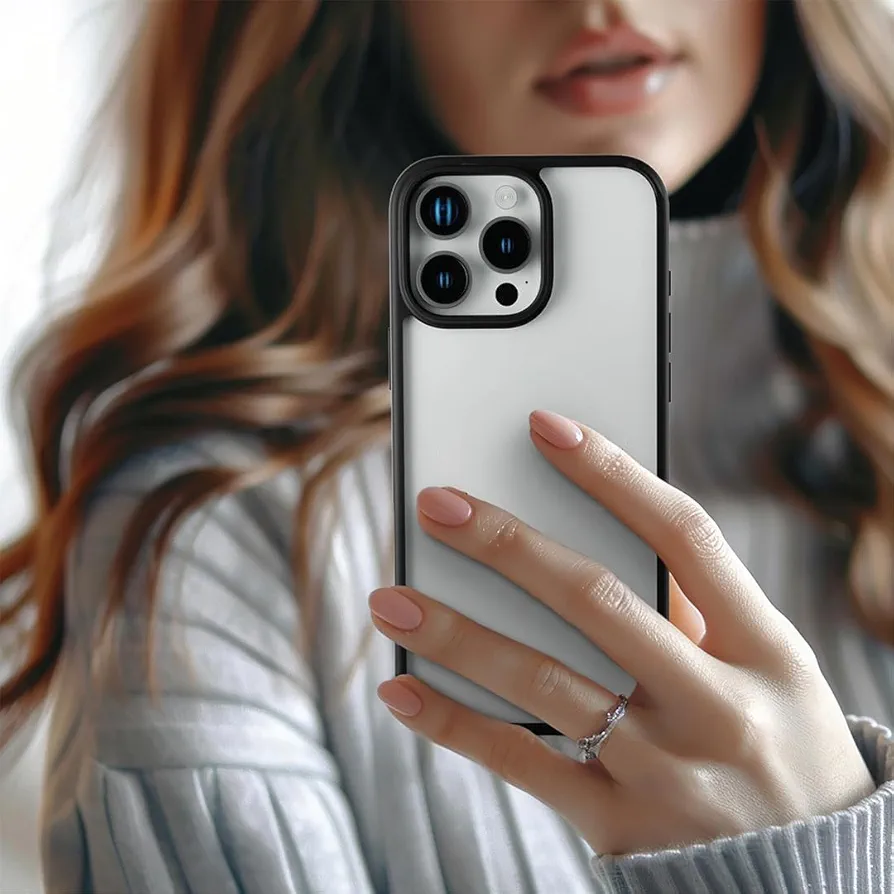 Hard Crystal Q Series Black Frame Luxury Case For Apple iPhone - Image 5