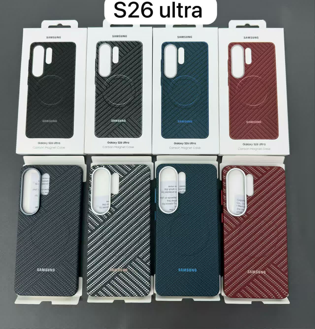 Galaxy S26 Ultra Carbon Magnet Case | Thin Carbon-Synthetic Fiber Cover & Magsafe Compatible