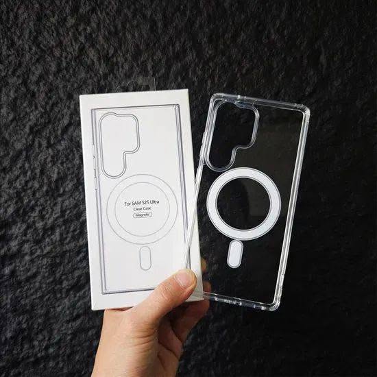Clear Case TPU Magsafe For Samsung Galaxy S22 Ultra,S23 Ultra,S24 Ultra,S25 Ultra