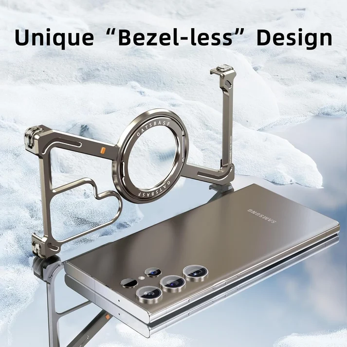 Metal Case, Z Shape 360° Rotation Kickstand Metal Frameless Bumper Cover for Samsung Galaxy S24 Ultra /S25 Ultra/S26 Ultra - Image 5