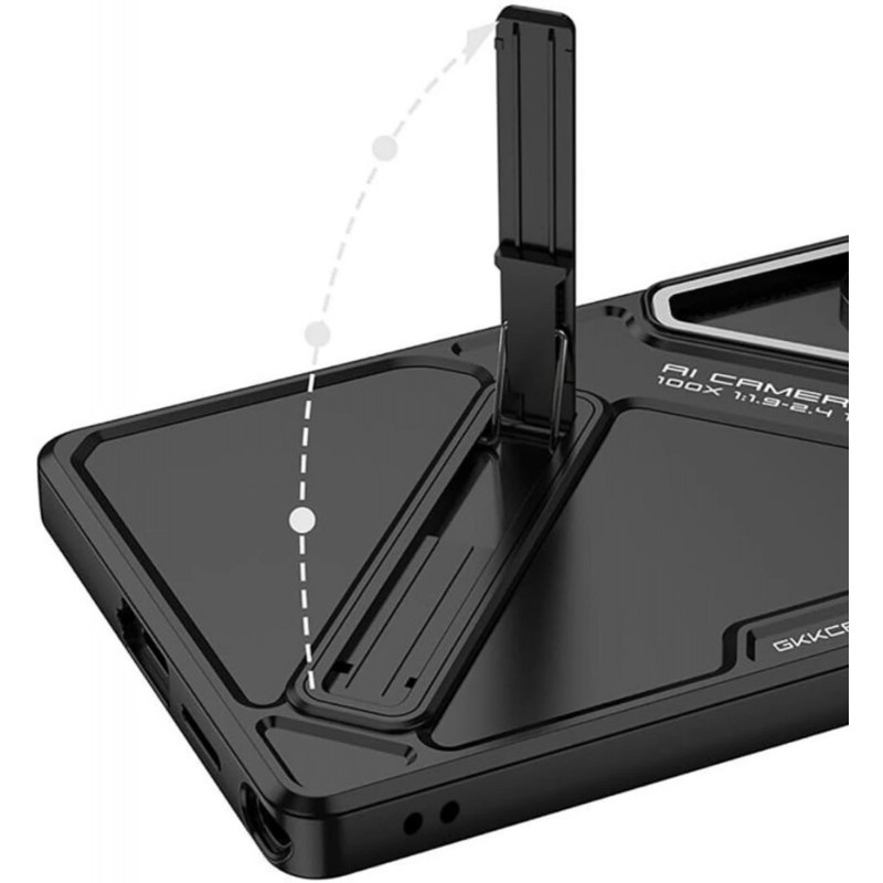 Luxury GKK Plating PC Camera Glass Protective Kickstand Case for Samsung Galaxy S22 Ultra,S32 Ultra,S24 Ultra,S25 Ultra,S26 Ultra - Image 4